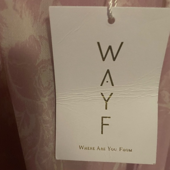 WAYF NWT Open back Ruffle Hem Midi Dress in BlushToile Brand New Size S - Picture 6 of 6